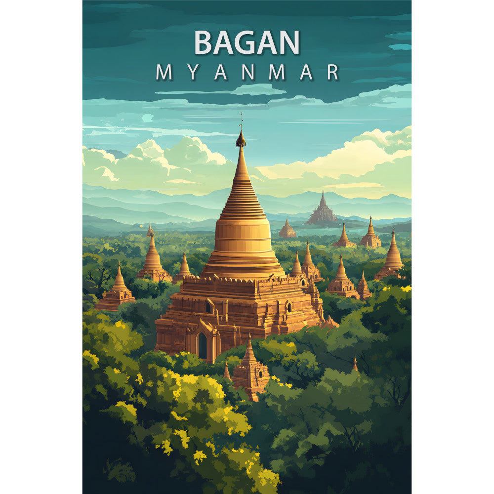 Beautiful Places Travel Poster Fabric Panel 15