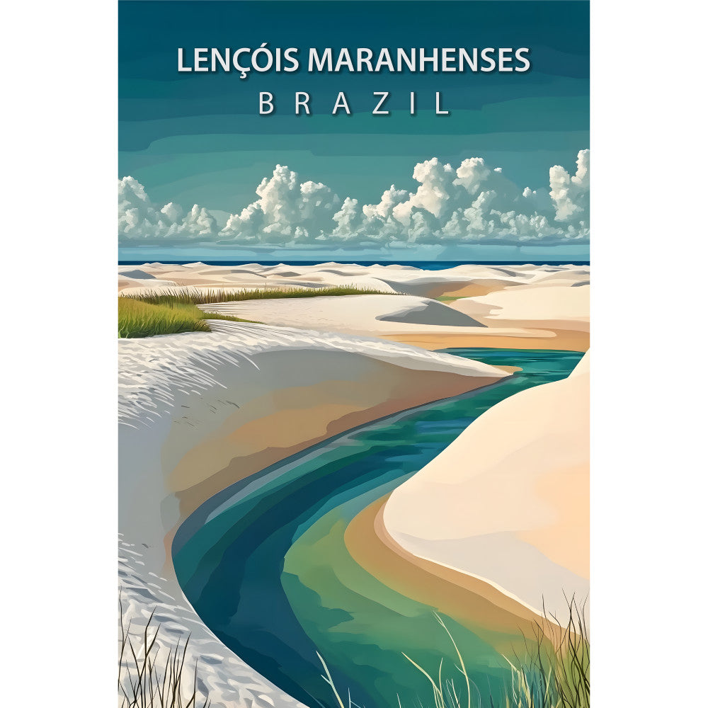 Beautiful Places Travel Poster Fabric Panel 3