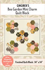 Bee Garden Mini Charm Quilt Block (Digital Download) - Linda's Electric Quilters