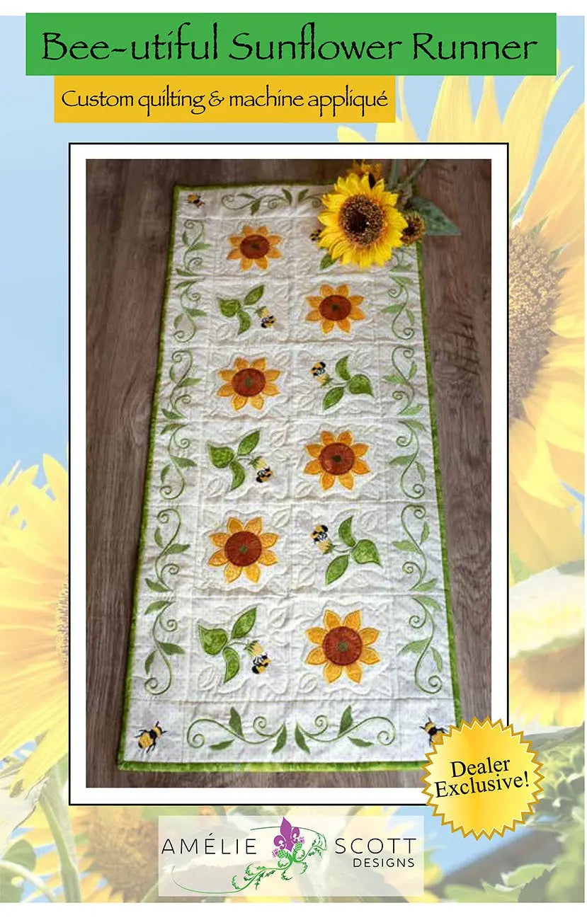 Bee-Utiful Sunflower Runner - Linda's Electric Quilters