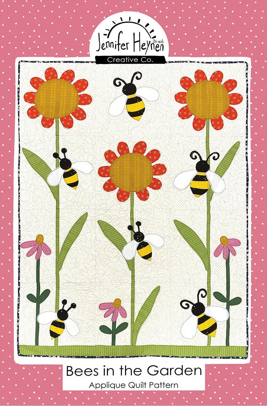 Bees In The Garden Applique Quilt Pattern - Linda's Electric Quilters