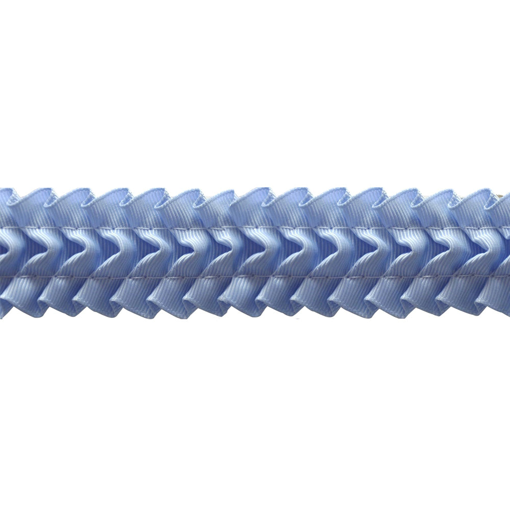 Belagio Enterprises - 1 1/2-Inch Pleated Ruffle Grosgrain Ribbon (25 Yard Roll) - BF-1301-03 Light Blue