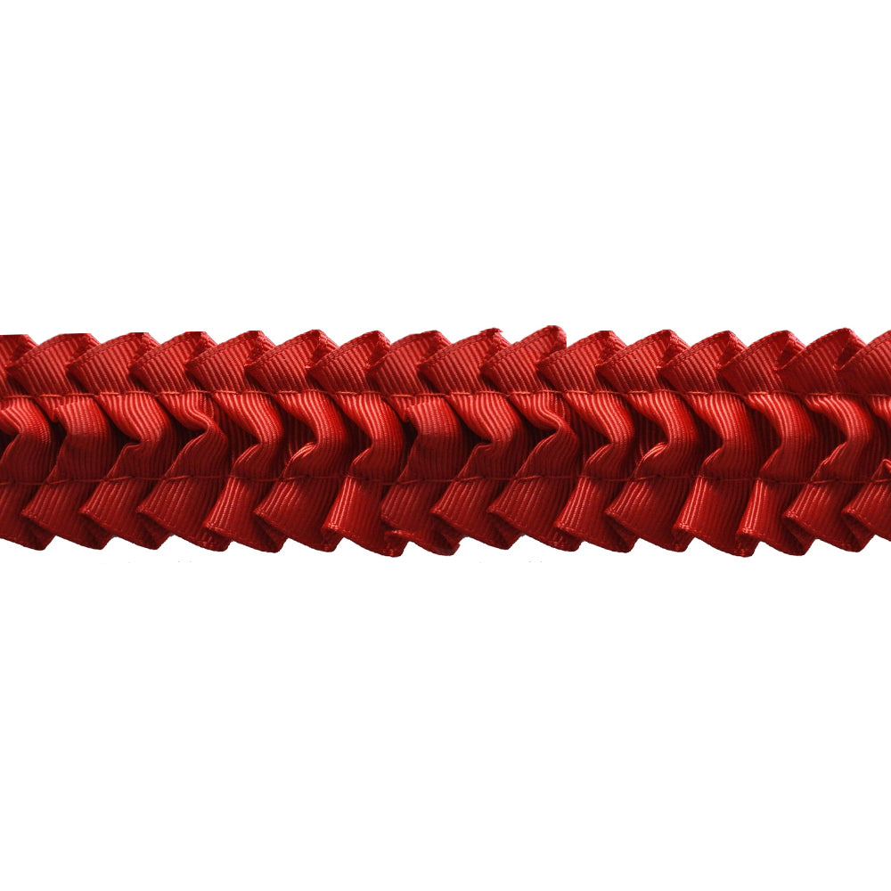 Belagio Enterprises - 1 1/2-Inch Pleated Ruffle Grosgrain Ribbon (25 Yard Roll) - BF-1301-22 Red