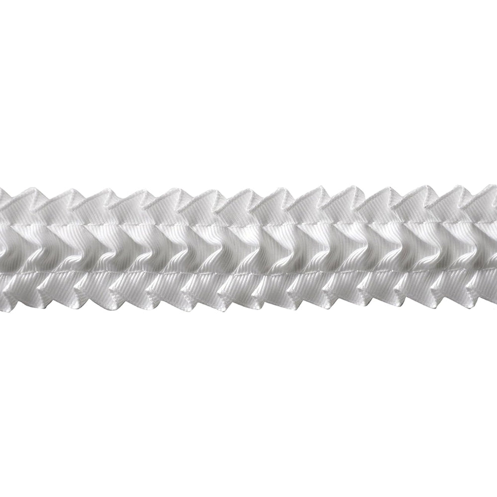 Belagio Enterprises - 1 1/2-Inch Pleated Ruffle Grosgrain Ribbon (25 Yard Roll) - BF-1301-27 White