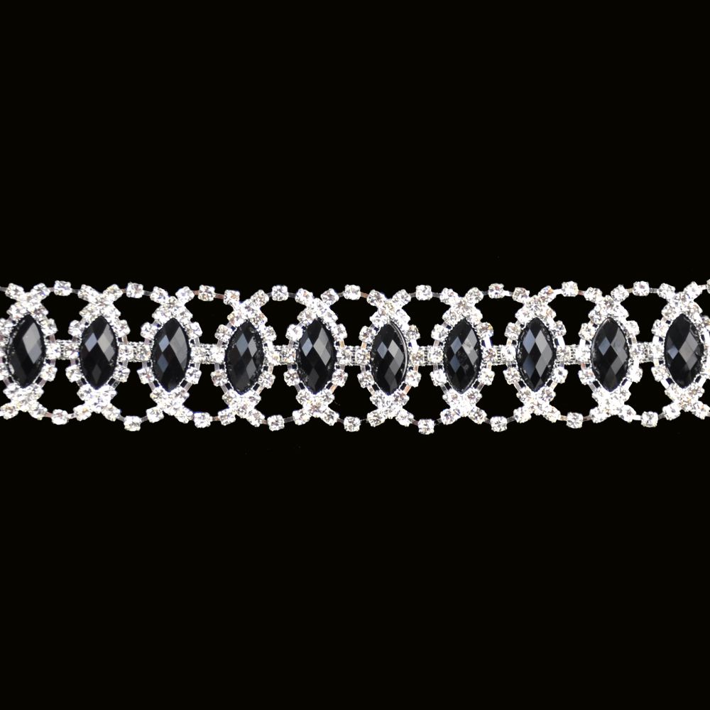 Belagio Enterprises - 1" Width High-End Rhinestone Trim (5 YDS) - BR-419