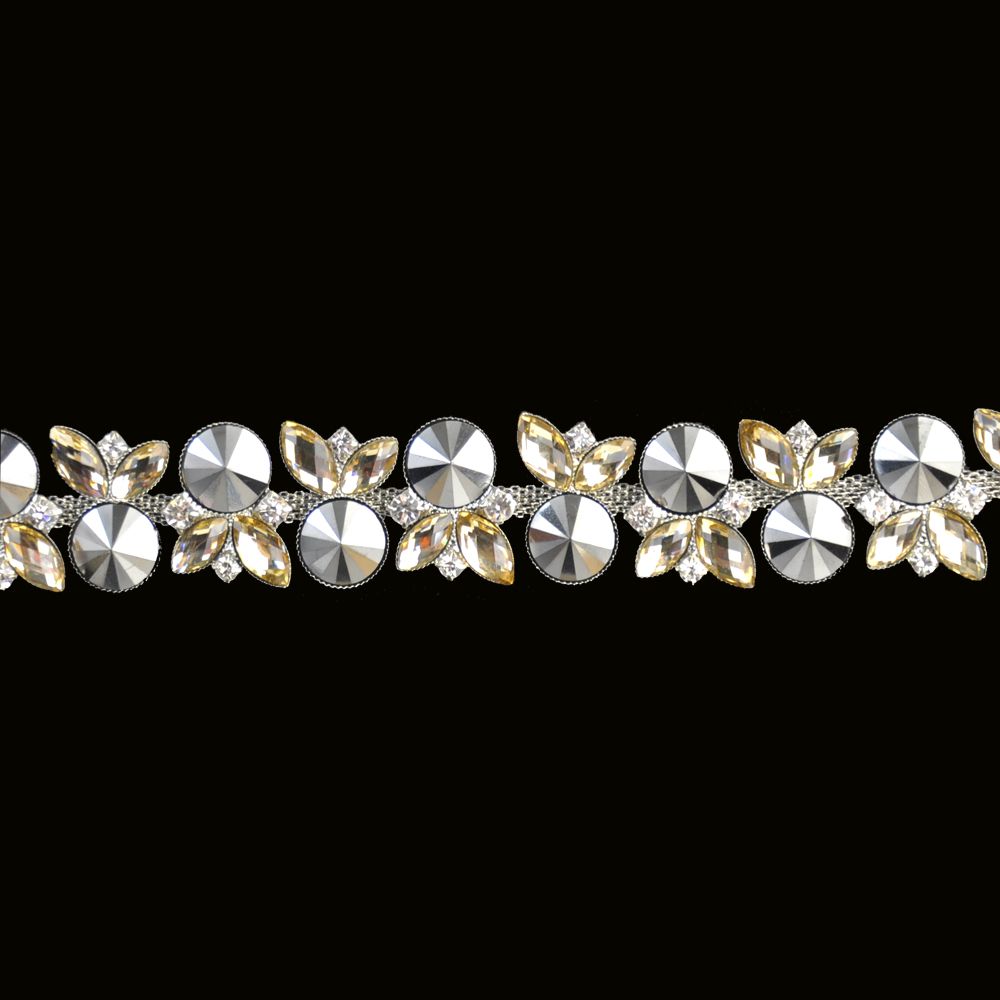 Belagio Enterprises - 1" Width High-End Rhinestone Trim (5 Yard Roll) - BR-437