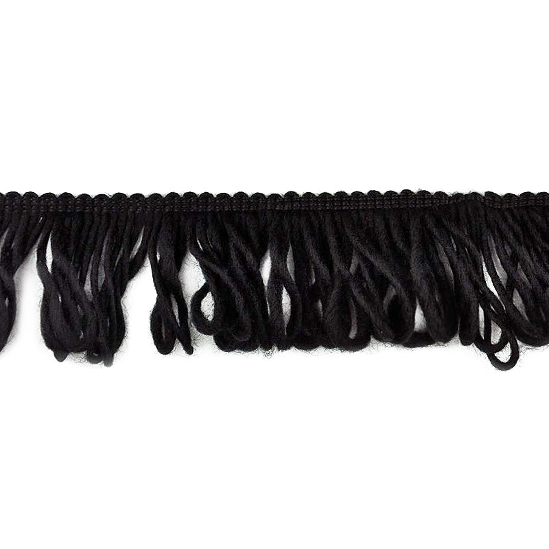 Belagio Enterprises - 2 1/2" length MOHAIR LOOP FRINGE (25 Yard Roll) - BF-1361-02 Black