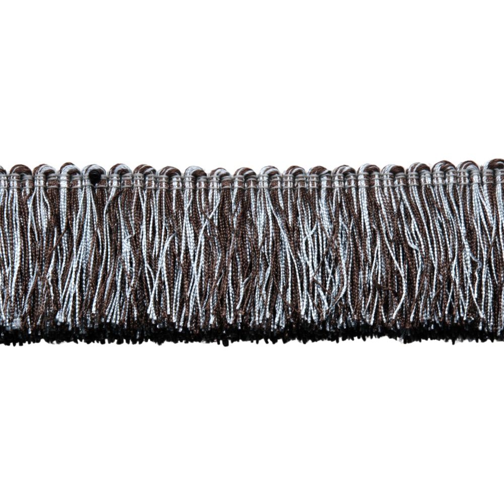 Belagio Enterprises - 2 1/4-inch Brush Fringe (5 Yard Roll) | BF-1480-23/66 Teal/Chocolate