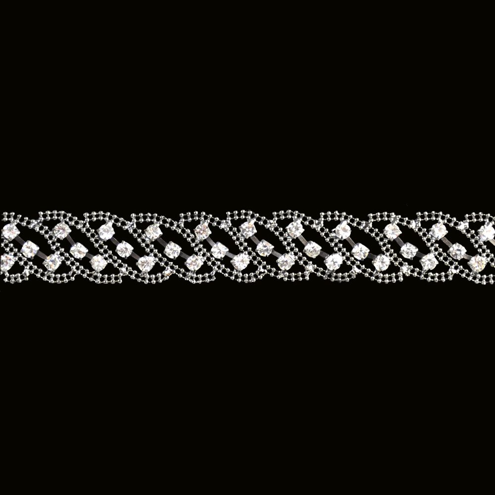 Belagio Enterprises - 3/4" Width High-End Rhinestone Trim (5 Yard Roll) - BR-427