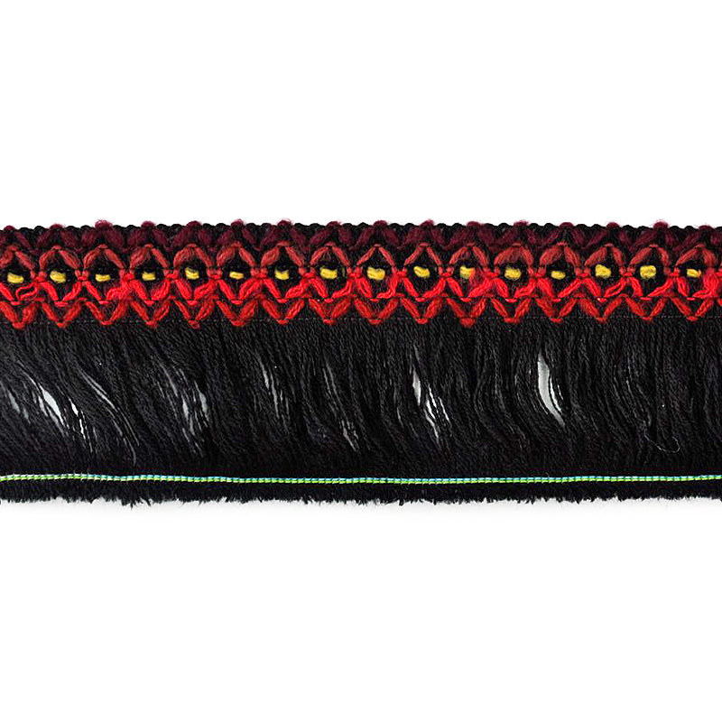 Belagio Enterprises - 4" length MOHAIR BRUSH FRINGE (25 Yard Roll) - BF-1359-02 Black