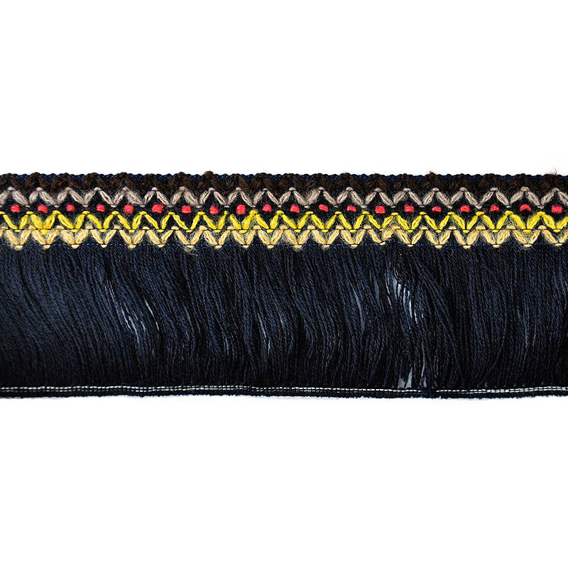 Belagio Enterprises - 4" length MOHAIR BRUSH FRINGE (25 Yard Roll) - BF-1359-05 Navy Blue