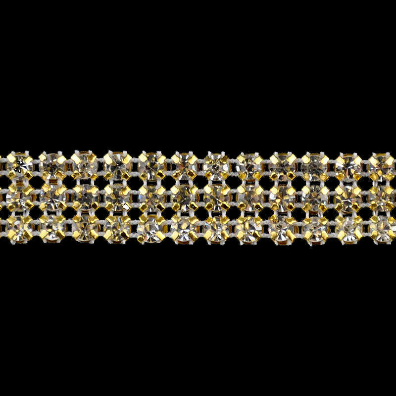 Belagio Enterprises - 5/8" Width Rhinestone Trim without Mesh Lip (10 Yard Roll) - BR-446-10