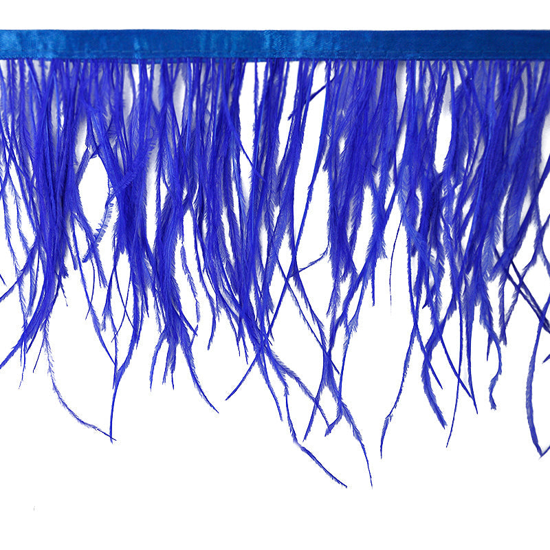 Belagio Enterprises - 6-inch Ostrich Feather Trim (11 Yard Bolt) - B-1139-04 Royal Blue