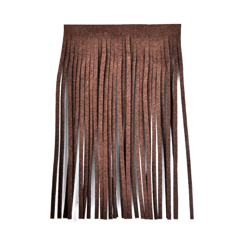 Belagio Enterprises - 6-inch Suede Leather Fringe (25 Yard Roll) - P-7772-06 Brown