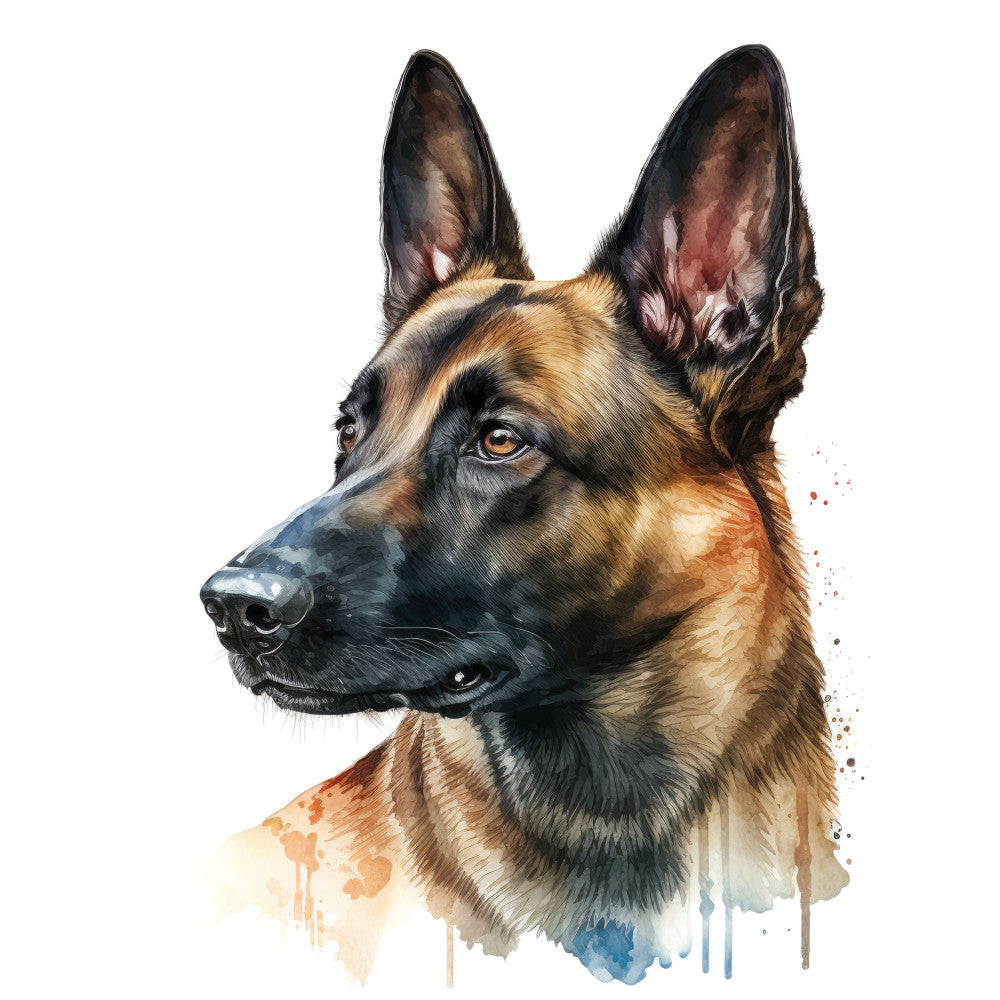 Belgian Malinois Dog Fabric Panel 6 QuiltingFabricPanels