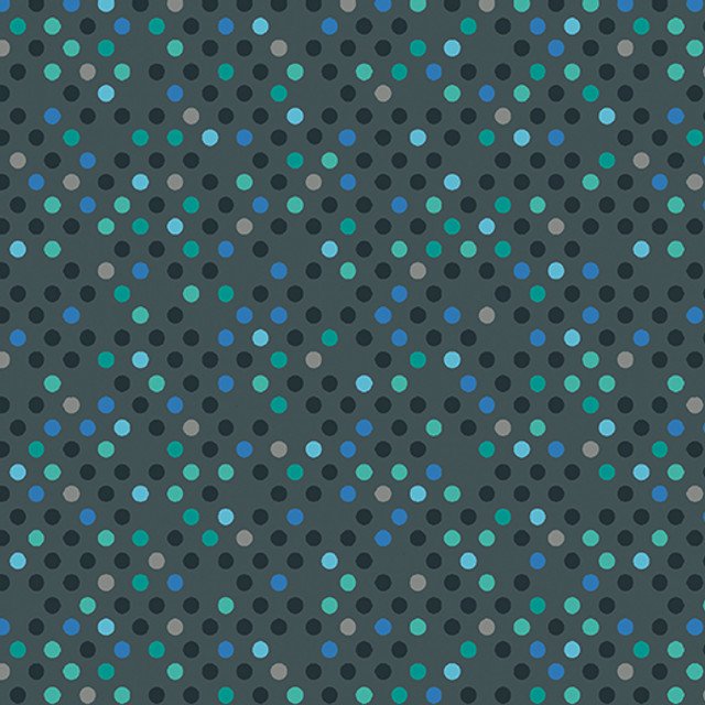 Benartex 1620613B - Confetti Drop Charcoal/Multi 45" Fabric Per Yard