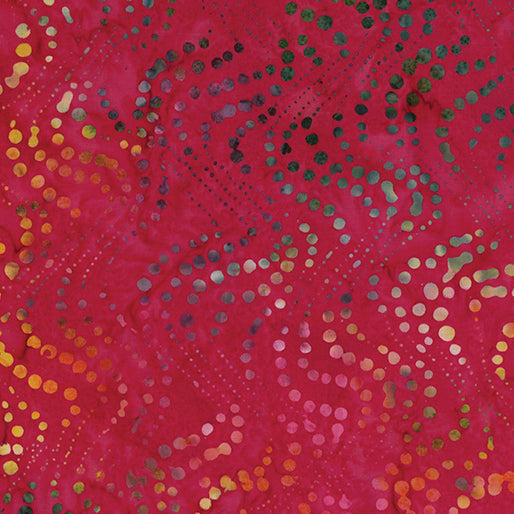 Benartex 9242-26 Bali Celebration - Sound Waves Fuchsia 45" Fabric Per Yard