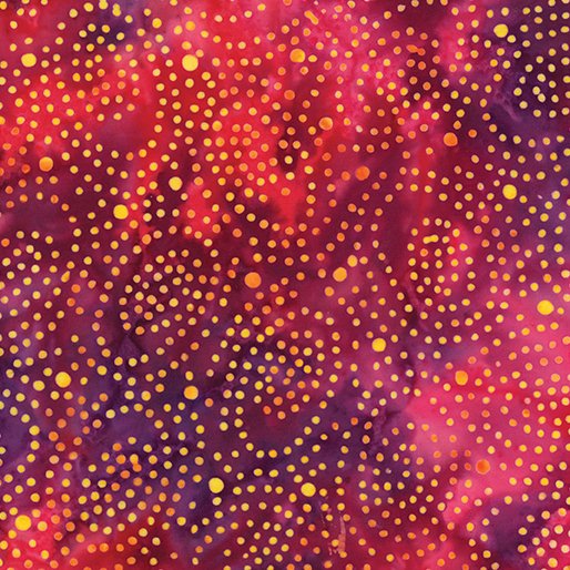 Benartex 9254-25 Bali Tropical Retreat - Gems Pink/Violet 45" Fabric Per Yard