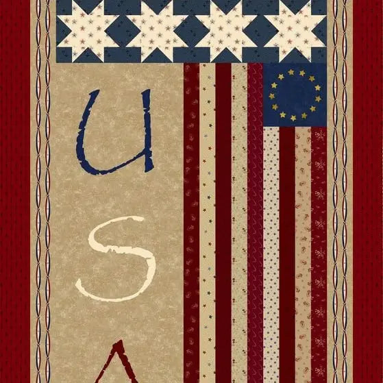 Betsy's Needlework - Flag Panel - Red The Fabric Company