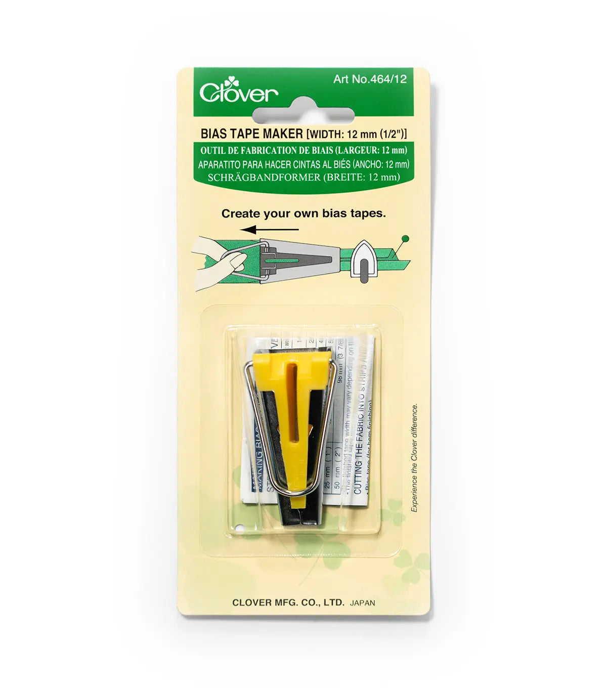 Bias Tape Maker (1/2") Clover Needlecraft, Inc.