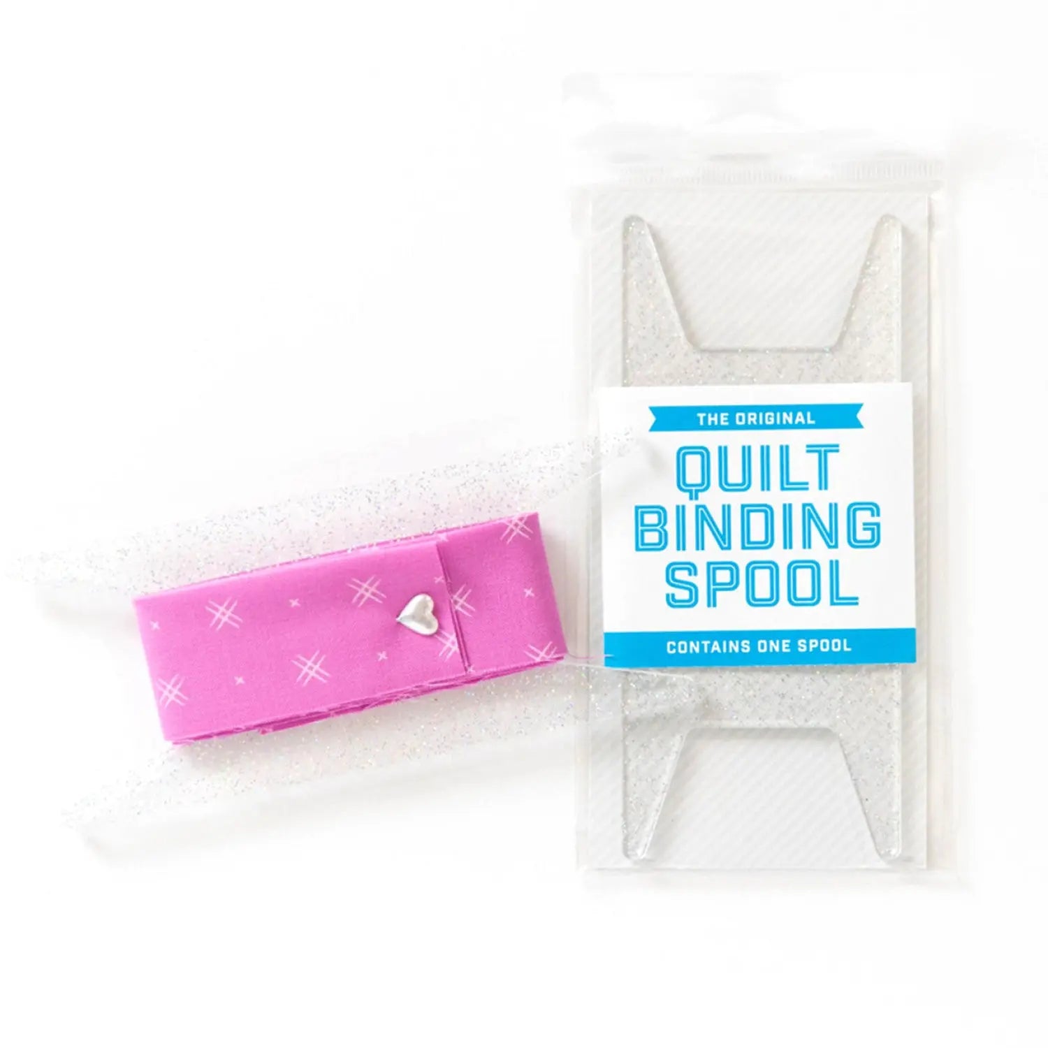 Binding Spool White Glitter - Linda's Electric Quilters
