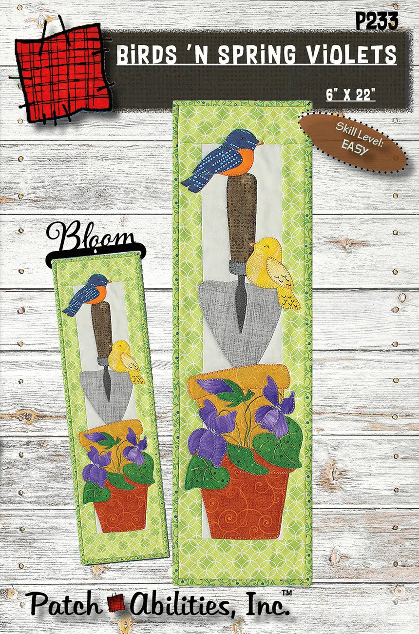 Birds n Spring Violets - Linda's Electric Quilters
