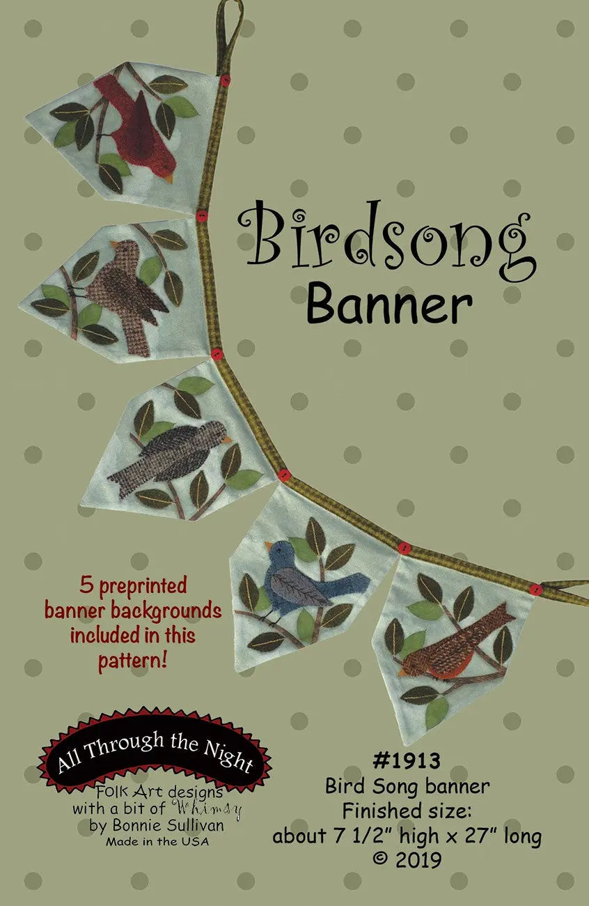 Birdsong Banner - Linda's Electric Quilters