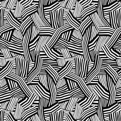 Black And White Geometric Lines Cotton Wideback Fabric per yard - Linda's Electric Quilters