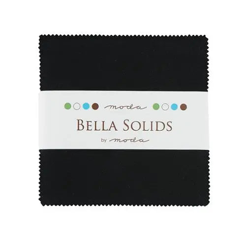 Black Bella Solids Charm Pack Precuts - Linda's Electric Quilters