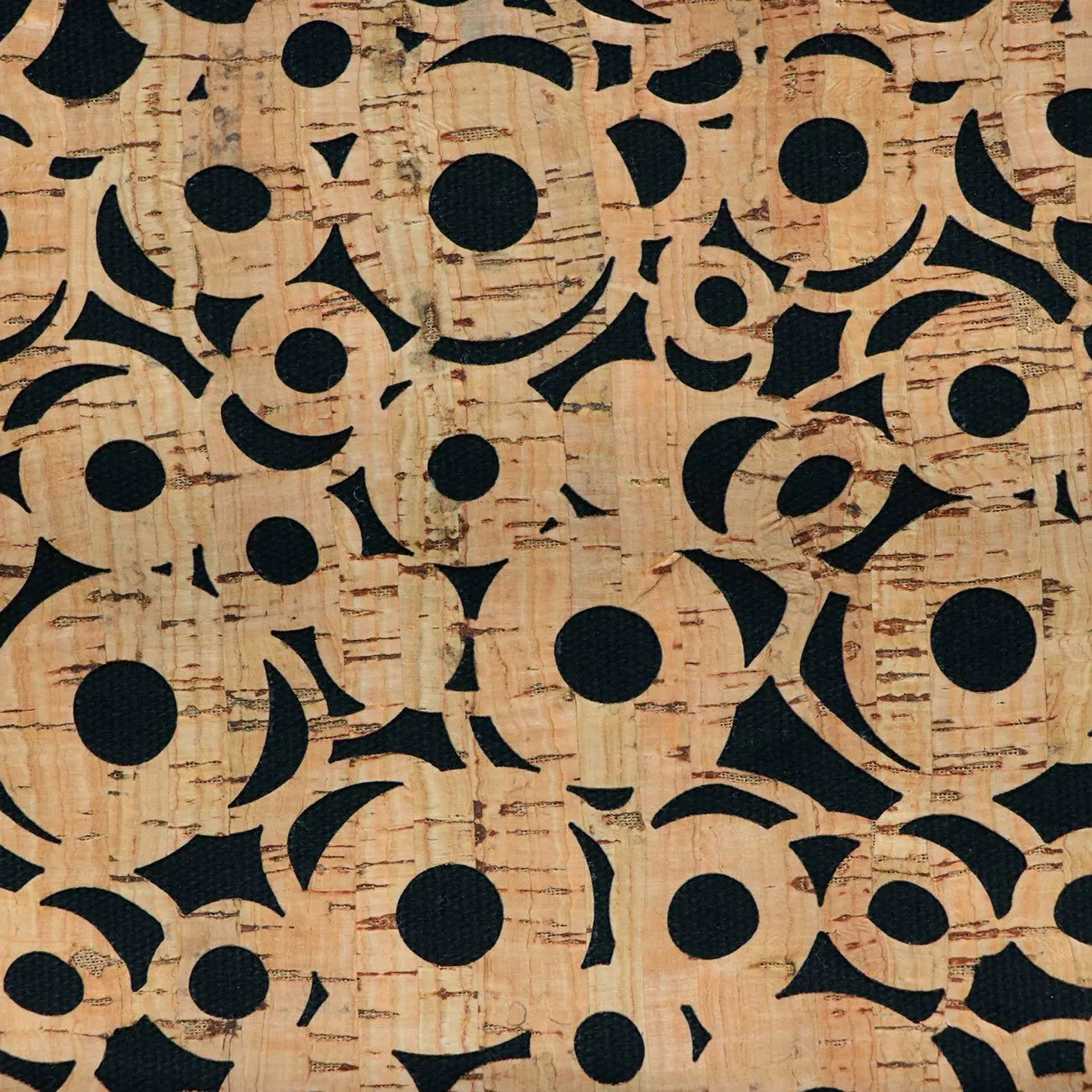 Black Canvas Backed Cheery Os Pro Lite Cork 1/2 yard