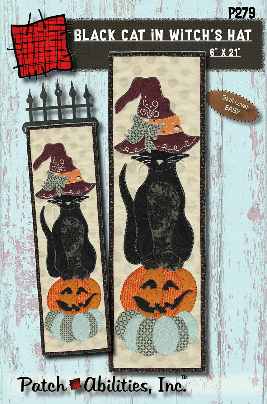Black Cat in Witch's Hat - Linda's Electric Quilters