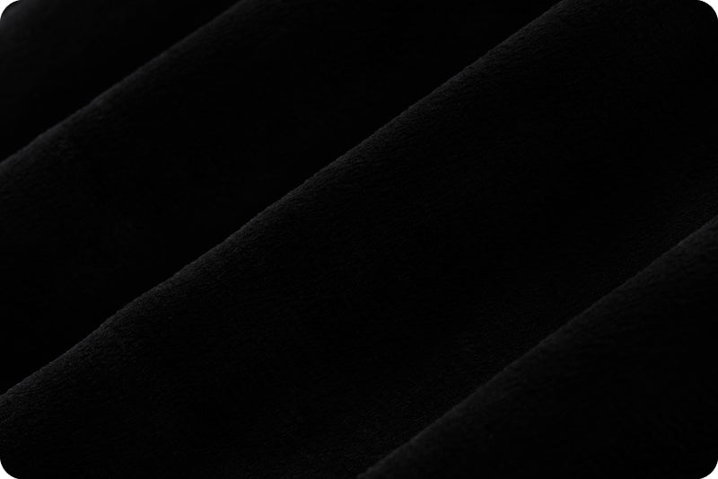 Black Cuddle 3 58/60" Solid Minky Fabric - ( 1 Yard Pack ) Shannon Fabrics