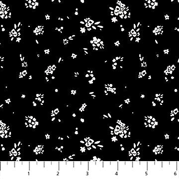 Black Ditsy Ink and Earth Cotton 44"/45" Fabric Per Yard