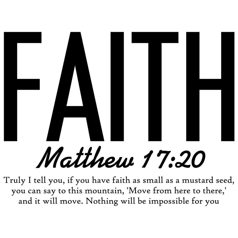 Black Letters Bible Verse Fabric Panel 6
