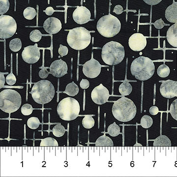Black Retro Dot Grid Bubble Pop 83703-99 Cotton 44”/45” Fabric Per Yard