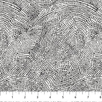 Black Texture Ink and Earth Cotton 44"/45" Fabric Per Yard