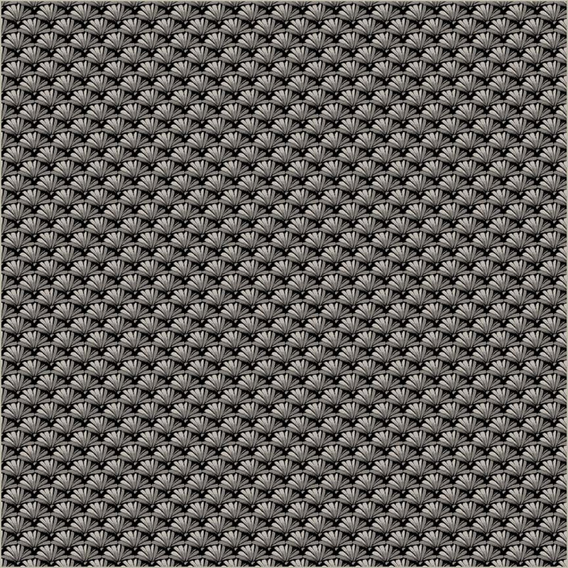 Black Verona Fanned Cotton 44”/45” Fabric Per Yard