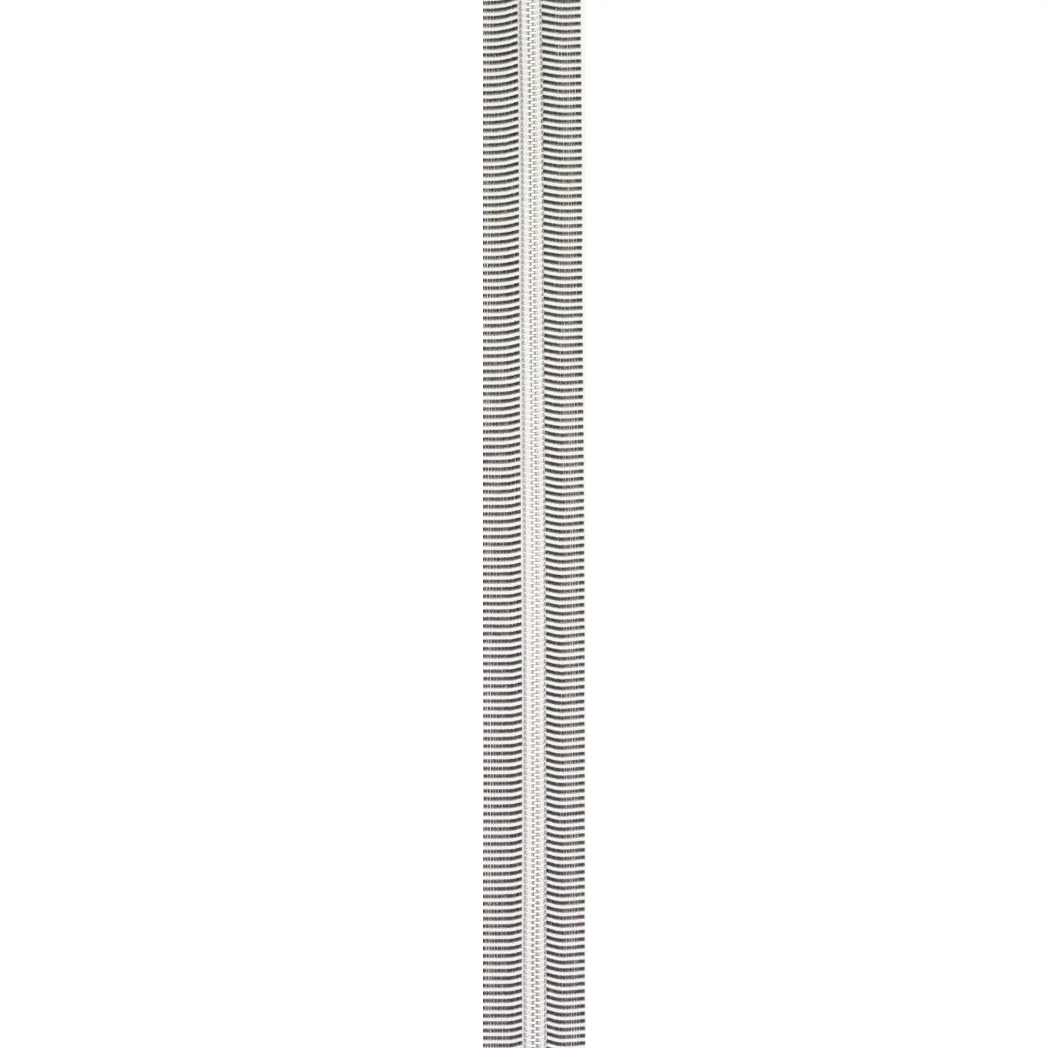 Black/White 5 Nylon Nickel Coil Zippers