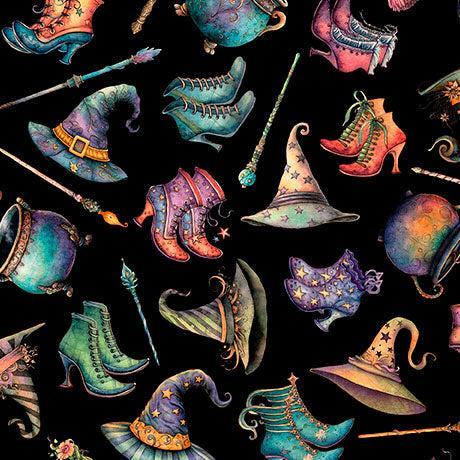 Black Witch Accessories Witchypoo Cotton 44"/45" Fabric Per Yard