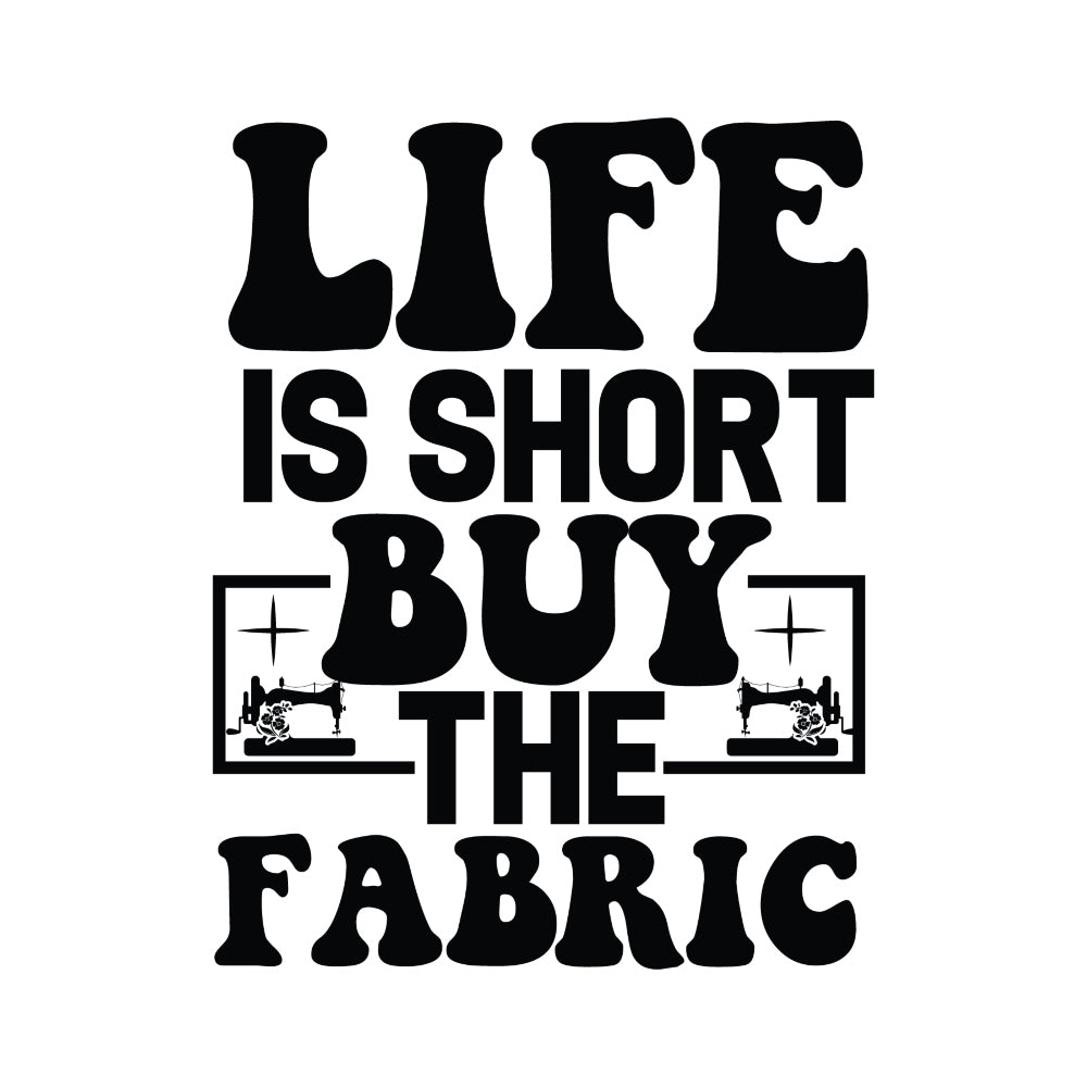Black and White Buy the Fabric Panel