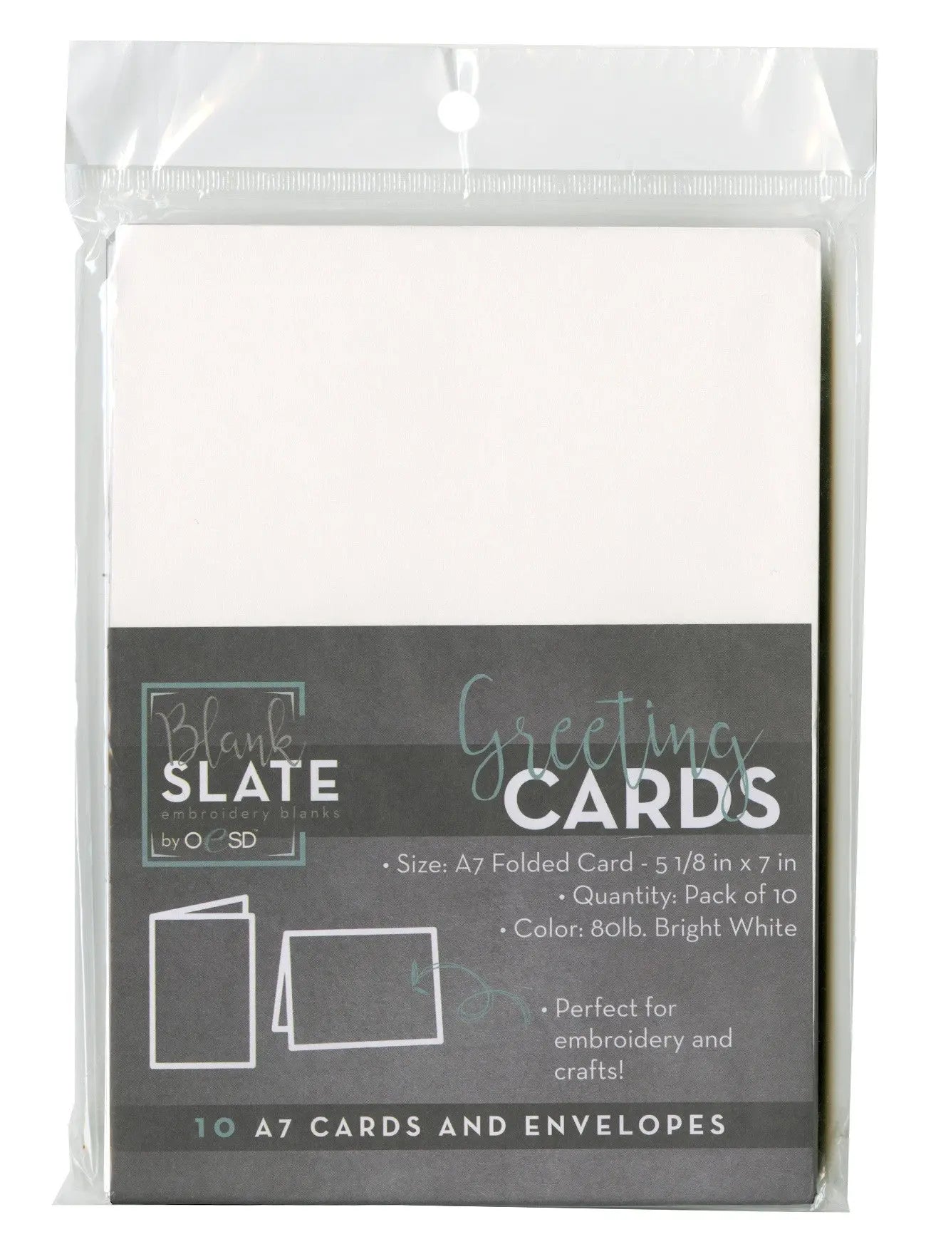 Blank Greeting Cards & Envelopes Size A7 10pk - Linda's Electric Quilters