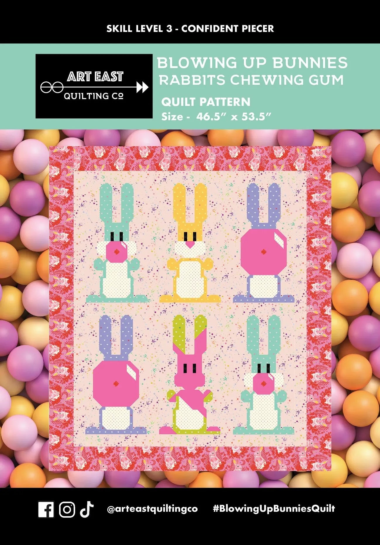 Blowing Up Bunnies - Rabbits Chewing Gum - Linda's Electric Quilters