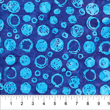 Blue Bubble Celebration Cotton 44/45 Fabric Per Yard
