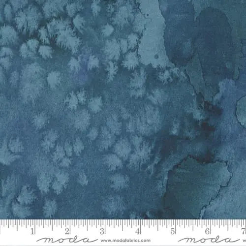 Blue Dusk Flow Basic Watercolor Painting 44"/45" Fabric Per Yard