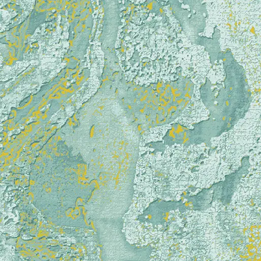 Blue Green Dried Clay Turquoise Cotton 44"/45" Fabric Per Yard Benartex Inc