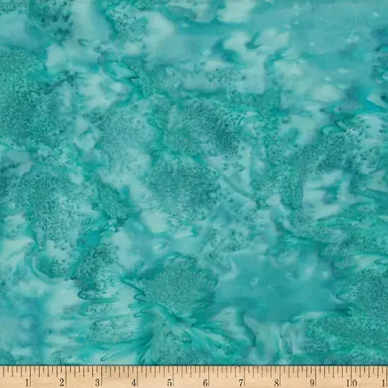 Blue Green Seamist Watercolor Waves Wideback Fabric per yard - Linda's Electric Quilters