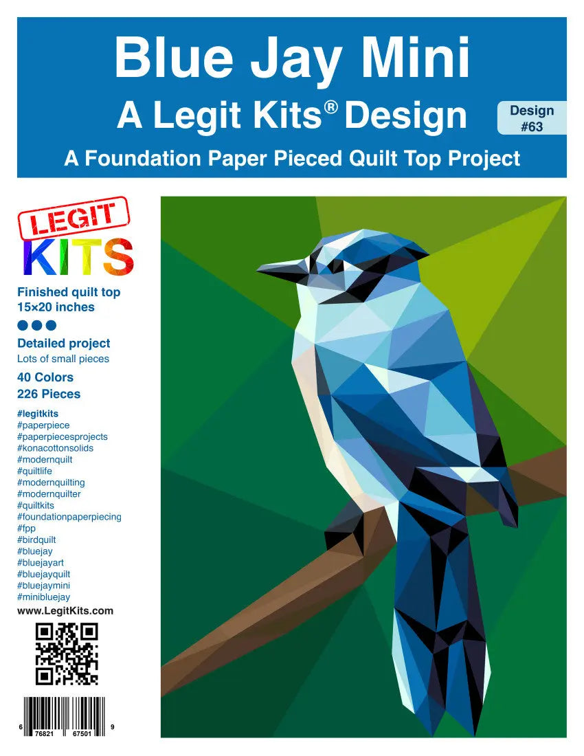 Blue Jay Mini Quilt Kit Legit Kits