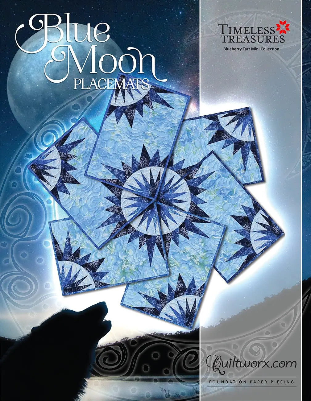 Blue Moon Placemats - Linda's Electric Quilters