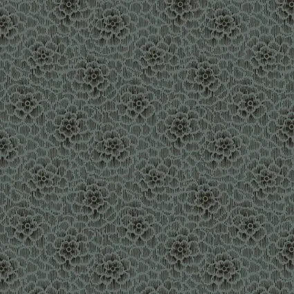 Blue Navy Chrysanthemum Cotton 43"/44" Fabric Per Yard EE Schenck Co