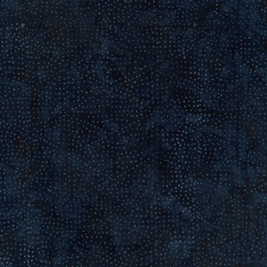 Blue Navy Moonlit Water Color Dots Batik Cotton Wideback Fabric per yard Timeless Treasures